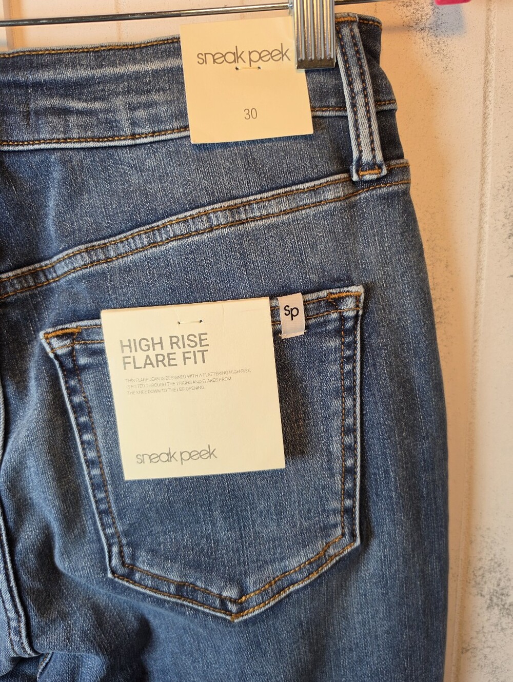 Sneak Peak Women's Dark Blue High-Rise Flare Jeans - Picture 5 of 9